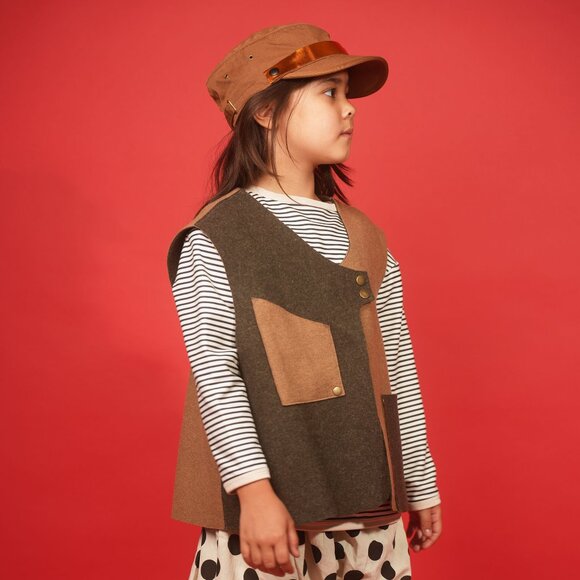 Upcycled Wool Vest by SPARK + REBEL, Unique, Unisex, Japanese-Inspired, One Size - Picture 8 of 11